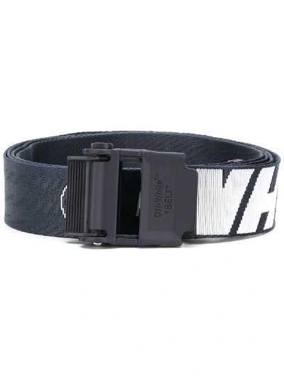 Shop Off-white Industrial Logo-print Belt In Blue