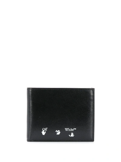 Shop Off-white Logo-print Folding Wallet In Black
