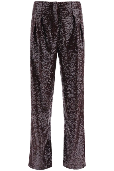 Shop In The Mood For Love Clyde Sequined Pants In Purple