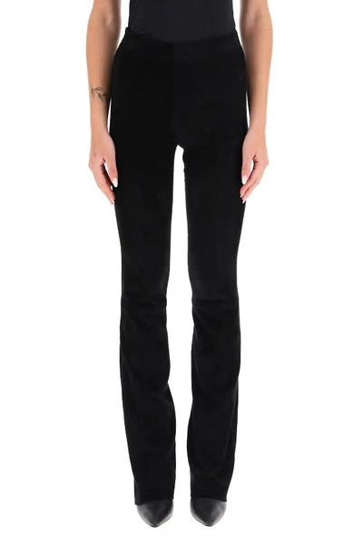 Shop Drome Suede Trousers In Black