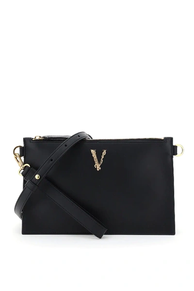 Shop Versace Virtus Clutch In Black