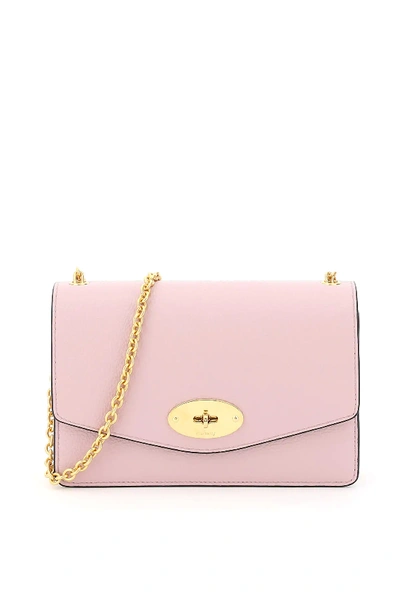 Shop Mulberry Grain Leather Small Darley Bag In Pink