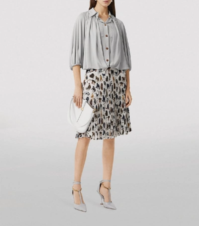 Shop Burberry Gathered Jersey Blouse