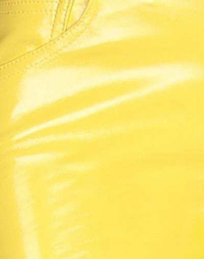 Shop Laneus Woman Pants Yellow Size 2 Polyurethane, Polyester