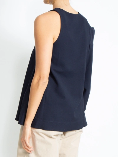 Shop Jw Anderson Asymmetric Patch Pocket Blouse Blue