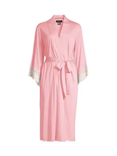 Shop Natori Women's Luxe Shangri-la Robe In Wild Rose