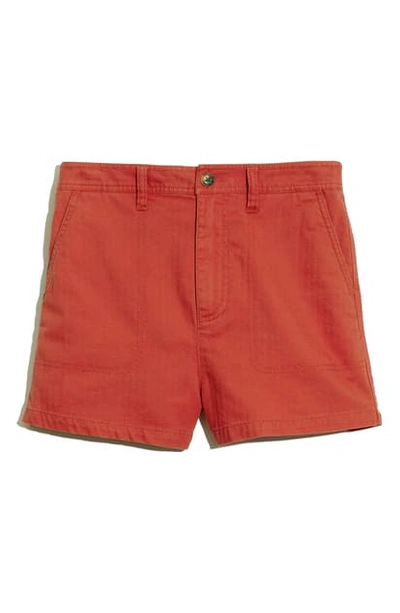 Shop Madewell Camp Shorts In Thai Chili