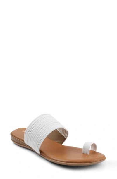 Shop Andre Assous Vira Sandal In White Leather