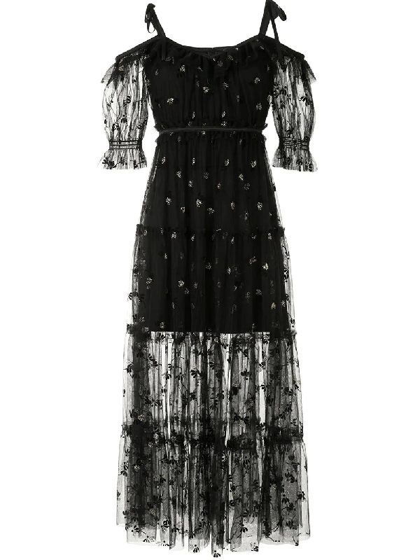 Alice Mccall Moon Lover Lace-overlay Dress In Black | ModeSens