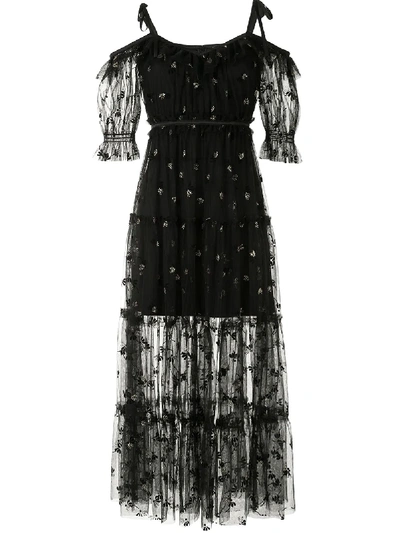 Shop Alice Mccall Moon Lover Lace-overlay Dress In Black