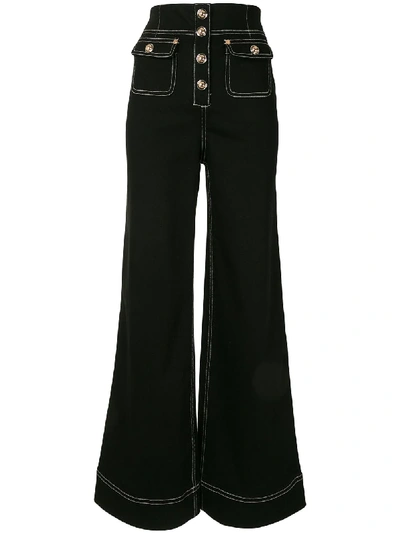 Shop Alice Mccall Rock With You Wide Leg Jeans In Black