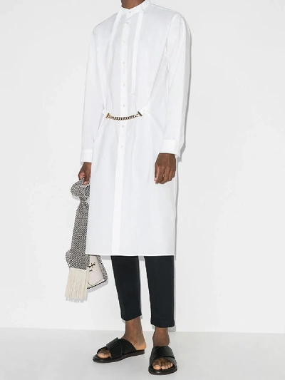 Shop Jw Anderson Chain-detail Tunic Shirt In White
