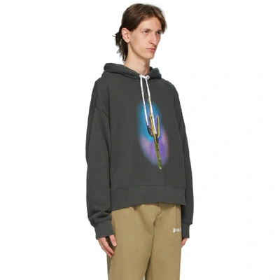 Shop Palm Angels Black Cactus Hoodie