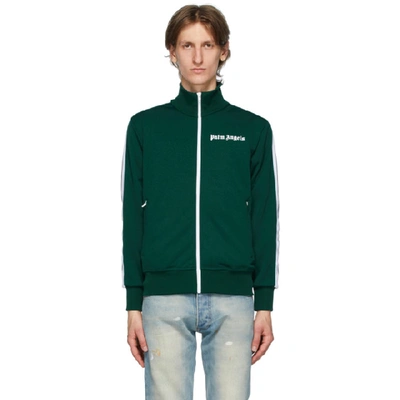 Shop Palm Angels Green Classic Track Jacket In Dark Green