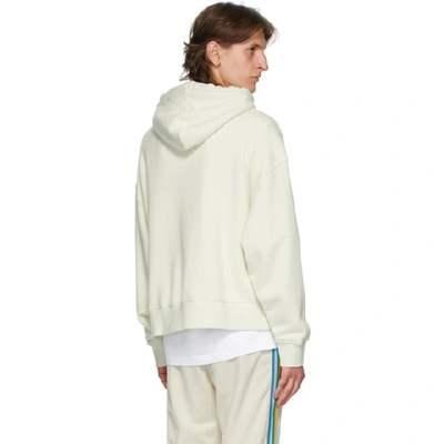 Shop Palm Angels Off-white Ice Bear Hoodie In Ice Blue