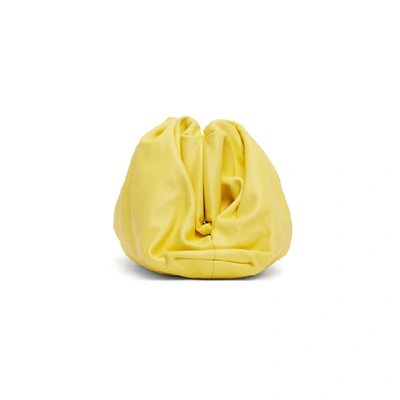 Shop Bottega Veneta Yellow 'the Pouch' Clutch In 7421 Sherbe