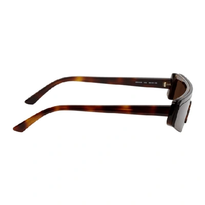 Shop Balenciaga Brown Mask Sunglasses In 006 Havana