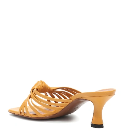 Shop Neous Lottis Leather Sandals In Yellow