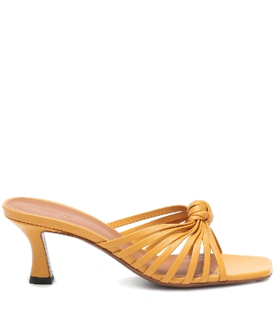 Shop Neous Lottis Leather Sandals In Yellow