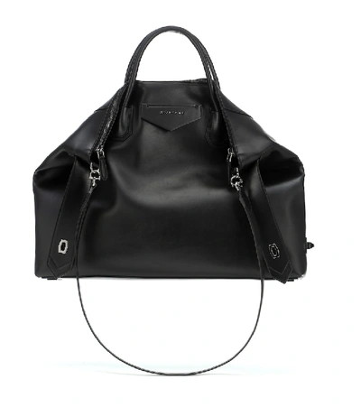 Shop Givenchy Antigona Soft Large Leather Tote In Black