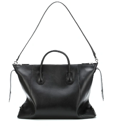 Shop Givenchy Antigona Soft Large Leather Tote In Black