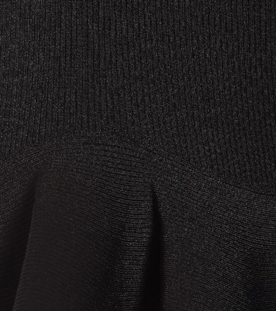 Shop Alexander Mcqueen Off-shoulder Minidress In Black