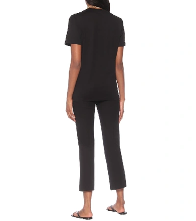 Joseph Round Neck Jersey T-shirt In Black