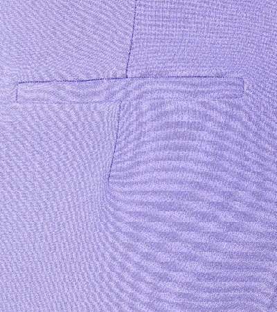 Shop Safiyaa Halluana High-rise Flared Pants In Purple