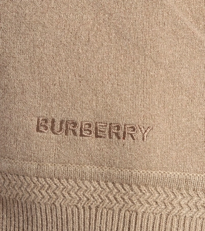 Shop Burberry Cashmere Hoodie In Beige