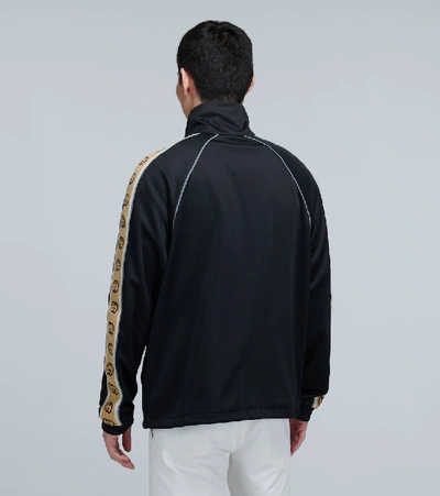 Shop Gucci Oversized Technical Jersey Jacket In Black