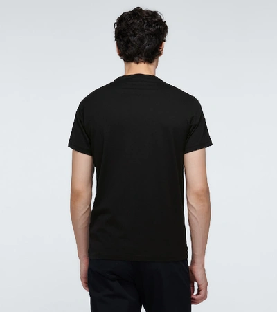 Shop Burberry Parker Cotton T-shirt In Black