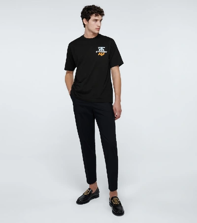 Shop Burberry Ganther Cotton T-shirt In Black