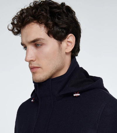 Shop Brunello Cucinelli Cashmere Parka Jacket In Blue