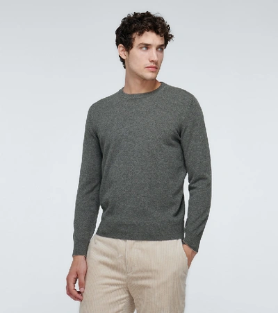 Shop Brunello Cucinelli Cashmere Crewneck Sweater In Grey