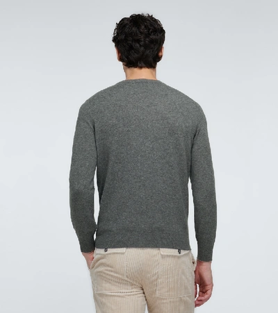 Shop Brunello Cucinelli Cashmere Crewneck Sweater In Grey