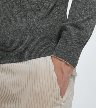 Shop Brunello Cucinelli Cashmere Crewneck Sweater In Grey