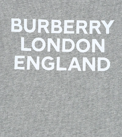 Shop Burberry Logo Cotton-jersey T-shirt In Grey