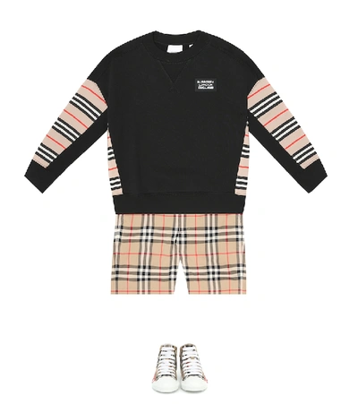 Shop Burberry Cotton-jersey Sweatshirt In Black