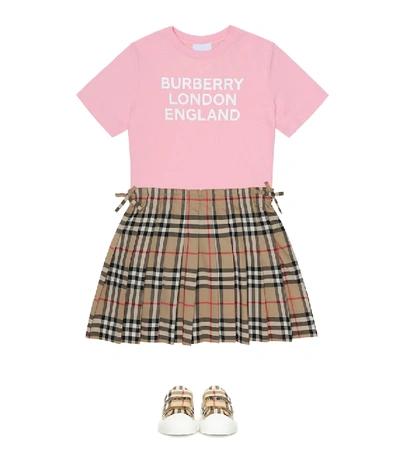 Shop Burberry Logo Cotton-jersey T-shirt In Pink