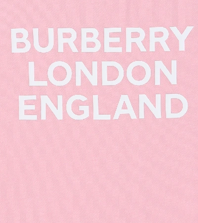 Shop Burberry Logo Cotton-jersey T-shirt In Pink