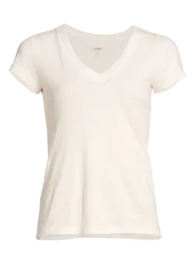 Shop L Agence Women's Becca V-neck Cotton Tee In Blossom