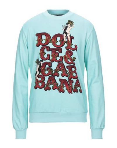 Shop Dolce & Gabbana Sweatshirts In Turquoise