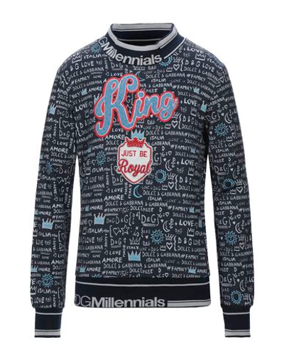 Shop Dolce & Gabbana Sweatshirts In Slate Blue