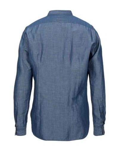 Shop Robert Friedman Solid Color Shirt In Blue