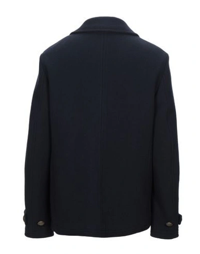 Shop Dolce & Gabbana Coats In Dark Blue