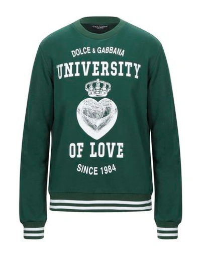 Shop Dolce & Gabbana Sweatshirts In Dark Green