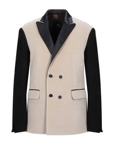 Shop Tom Rebl Suit Jackets In Beige