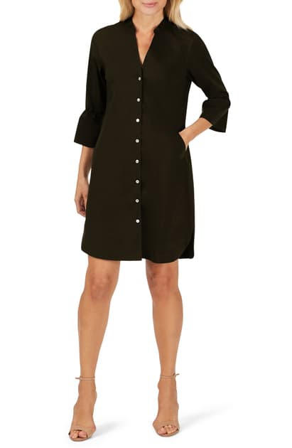 bell sleeve shirt dress