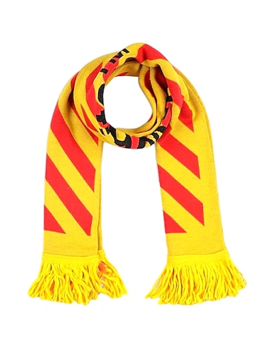 Shop Off-white Scarves In Yellow
