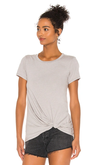 Shop Bobi Vintage Jersey Knotted Tee In Cloudy